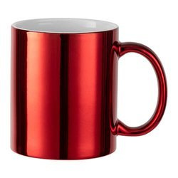 Taza 330 ml plateada para sublimación - Roja