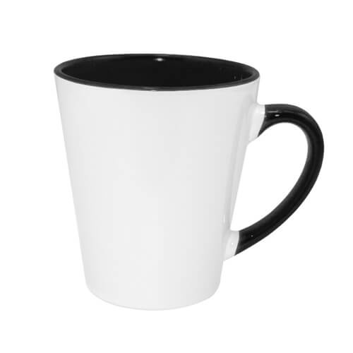 Taza pequeña FUNNY Latte transferencia térmica por sublimación negra