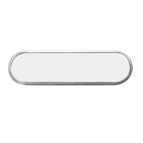 Metalen badge met afgeronde hoeken 71 x 21 mm sublimatie thermische overdracht