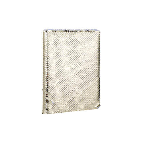 Cahier A5 avec couverture avec paillettes pour sublimation - or