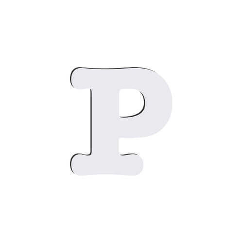 Dekoračné písmeno z MDF na sublimáciu 10 cm P