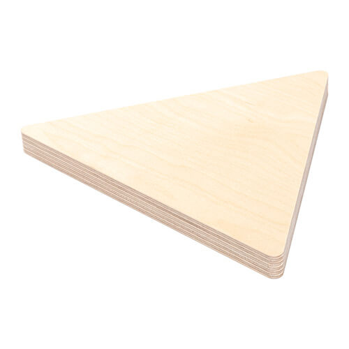 Triangulär fotoram i plywood för sublimering - 17,8 x 20,3 cm