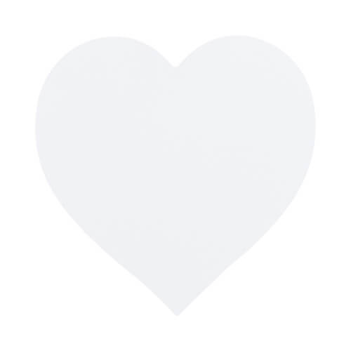 Műanyag mágnes 6,5 x 6,5 cm szublimációs mágnes - szív