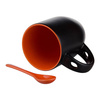 Magisk mugg med sublimeringssked - mattsvart med orange inredning för sublimering