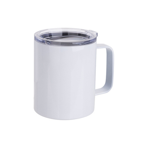 Metalinis 300 ml puodelis kavai sublimuoti - baltas