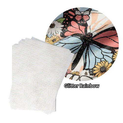 OtterPro DTF A4 glitter drukfolie - 100 vellen - Regenboog