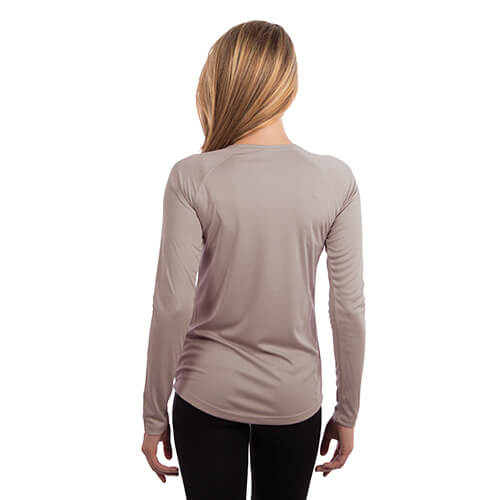 Solar långärmad T-shirt för sublimering för kvinnor - Athletic Grey