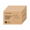 Set de 6 vasos de 400 ml con pajita y tapa de bambú para sublimación