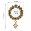 Broche ronde avec pendentif en forme de cœur pour la sublimation