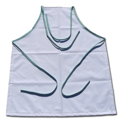 Photo kitchen apron Premium with green stripped trimming Sublimation Thermal Transfer