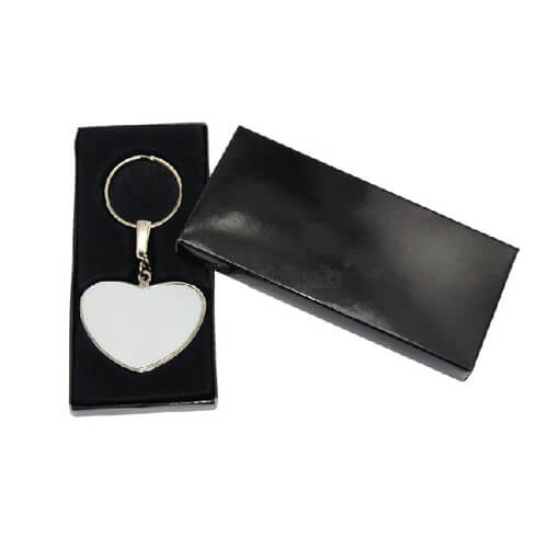 Heart-shaped metal fob for printing Sublimation Thermal Transfer