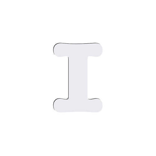 Dekoratīvs burts sublimācijai no MDF 10 cm I