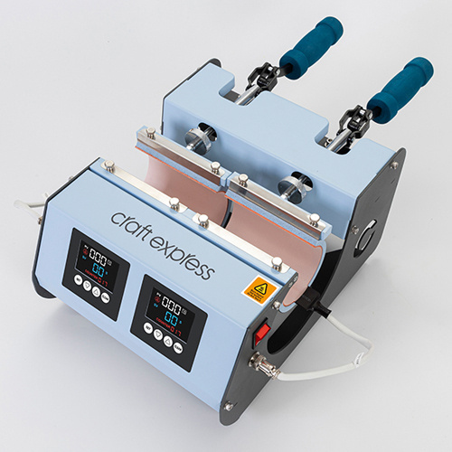 Two-station press for cups and tumblers - model 3 in 1