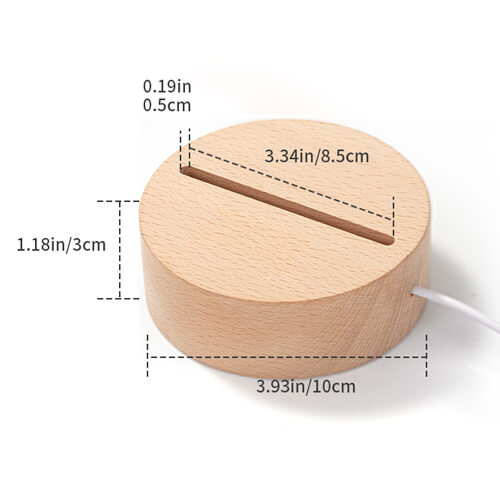 LED-lampefod - rund Ø 10 cm - varmt lys