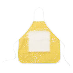 Linen apron Bleached Starry Yellow for sublimation