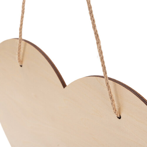 Corazón - etiqueta de puerta de madera contrachapada para sublimación