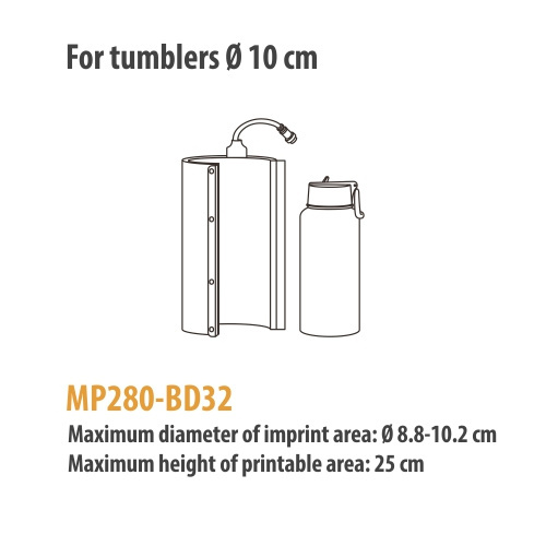 Tumbler-lämmitin Ø 10 cm Pro Max -puristimelle