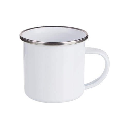 Mug 180 ml en métal émaillé pour sublimation - blanc