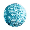 Paillettes bicolores pour sublimation et application sur textiles - cercle bleu clair Ø 19 sur fond blanc