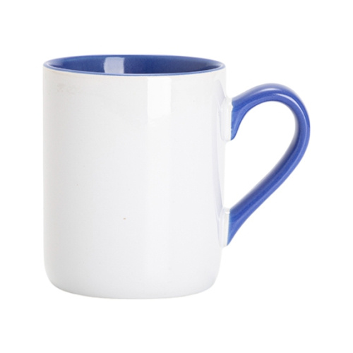 325 ml sublimation mug - with blue interior and handle