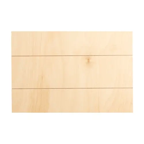 Rectangular plywood photo frame, striped, 25 x 20 cm