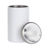 Taza sin asa de 400 ml fabricada en acero Steel con tapa para sublimación - blanca