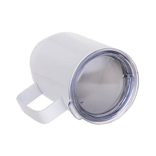 Hoge metalen mok van 500 ml voor sublimatiekoffie - wit