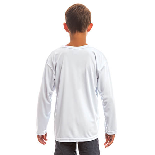 Youth Solar T-shirt met lange mouwen voor sublimatie - wit