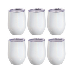 Set od 6 šalica za kuhano vino 360 ml za tisak - opalescentno bijela