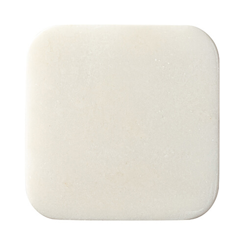 Balts marmora un korķa paliktnis krūzei 10 x 10 cm sublimācijai - kvadrātveida