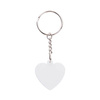 Plastic sleutelhanger met ketting voor sublimatie - hartje