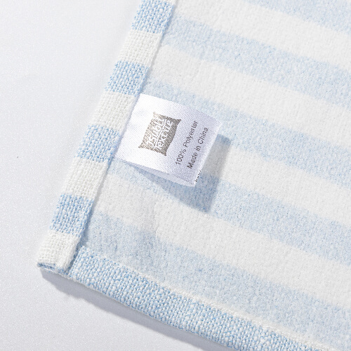 Canvas table mat 45 x 40 cm cream with blue stripes for sublimation