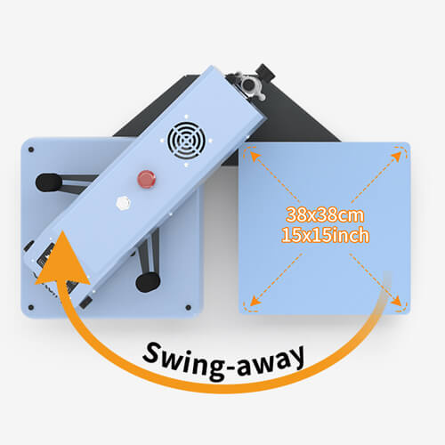 OtterPro Air Press Swing Dual 38 x 38 cm tasainen puristin