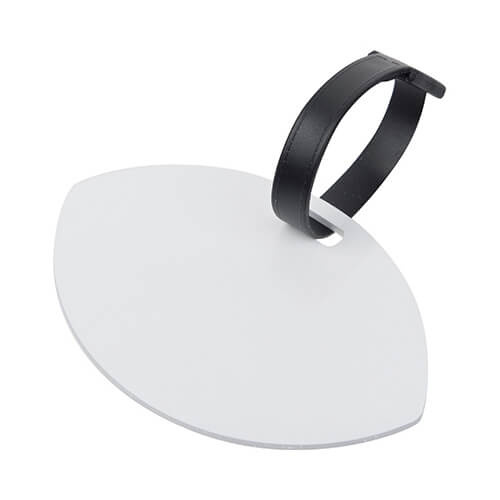 Bagagelapp i plast för sublimering - oval