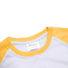 White T-shirt with yellow sleeves JSubli Apparel Sublimation Thermal Transfer