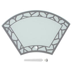 Ramka szklana 27 x 18 cm do sublimacji - wachlarz