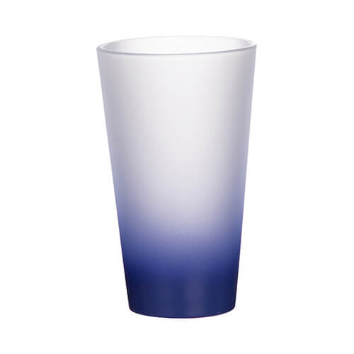 Verre dépoli pour sublimation 450 ml - dégradé bleu marine