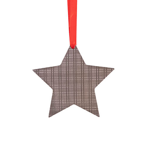 Colgante de metal para árbol de Navidad para sublimación - estrella
