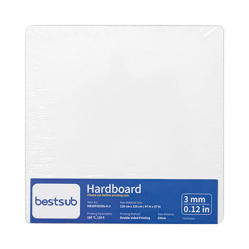 Placă de fibre cu două fețe pentru sublimare 20 x 20 x 0,3 cm - 2 buc.