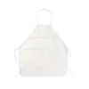 A linen apron for sublimation - cream with yellow stripes
