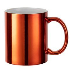 Taza 330 ml plateada para sublimación - Naranja