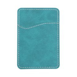 Ādas kredītkaršu turētājs viedtālrunim sublimācijai - zaļš