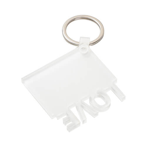 Acrylic keychain for sublimation keys - Love