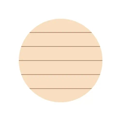 Στρογγυλή κορνίζα από κόντρα πλακέ, ριγέ, Ø 30,5 cm