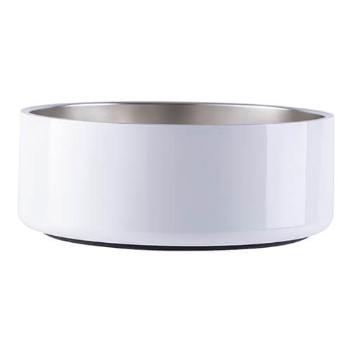 Stainless steel dog bowl 1250 ml for sublimation - white