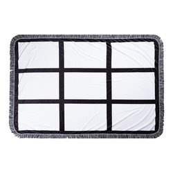 Plišana deka 150 x 100 cm s foto panelima za sublimaciju - 9 panela