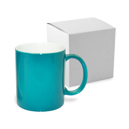 Magic Economy Mug 330 ml zelen s kartonsko škatlo Sublimacija Termični prenos