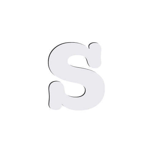 Decoratieve letter in MDF voor sublimatie 10 cm S