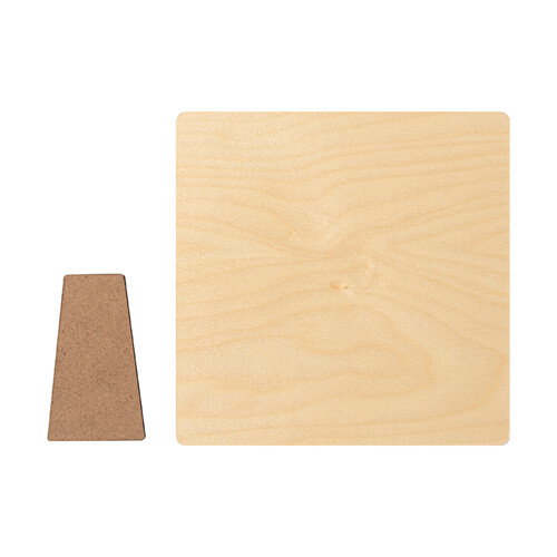 Nelikulmainen vanerinen valokuvakehys sublimaatiota varten - 15,2 x 15,2 cm