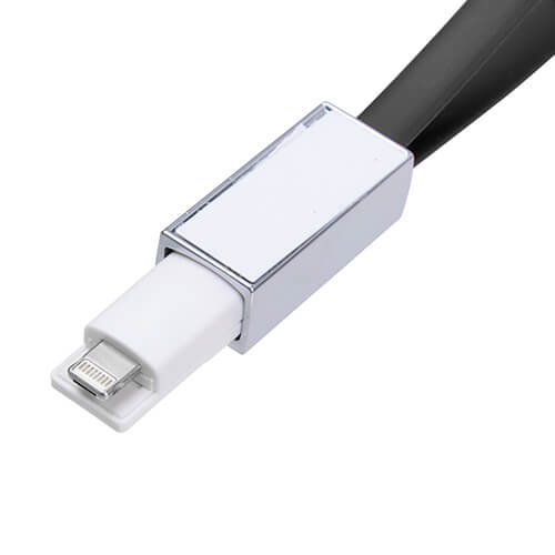 Sleutelhanger - Lightning-gegevenskabel voor sublimatie - zwart